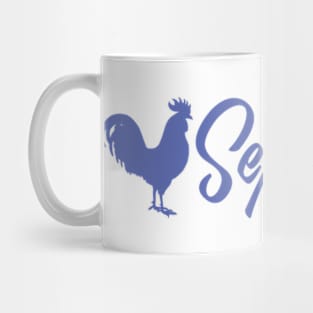 September Baja Blue Rooster Mug